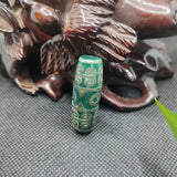 28mm Vintage Grey Green Stone Ruyi Dragon Natural Tibetan Dzi Agate Beads