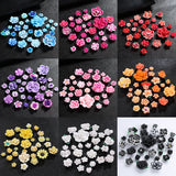 28pc Polymer Clay Flower Beads Charms for DIY Crafts