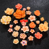 28pc Polymer Clay Flower Beads Charms for DIY Crafts
