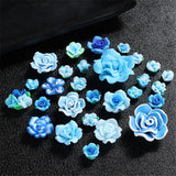 28pc Polymer Clay Flower Beads Charms for DIY Crafts