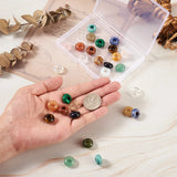 28pcs Natural Synthetic Gemstone Large Hole Beads for DIY Necklace Making