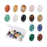 28pcs Natural Synthetic Gemstone Large Hole Beads for DIY Necklace Making
