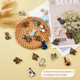 28pcs Cat Charms Hollow Fish Acrylic Pendant for DIY Jewelry Making