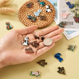 28pcs Cat Charms Hollow Fish Acrylic Pendant for DIY Jewelry Making