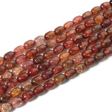 28pcs Glass Red Coffee Mixed Bucket Bead Floral 10X13.5mm Jewelry Making DIY