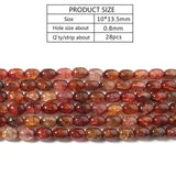 28pcs Glass Red Coffee Mixed Bucket Bead Floral 10X13.5mm Jewelry Making DIY