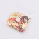 28pcs Mixed Fruit Enamel Charms DIY Jewelry Oil Drop Pendant Earrings