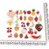 28pcs Mixed Fruit Enamel Charms DIY Jewelry Oil Drop Pendant Earrings