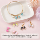 28pcs Enamel Bow Charms Rhinestone Bowknot Pendants