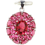 Lovely Citrine Garnet Tsavorite Wedding 925 Silver Pendant
