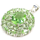 Lovely Citrine Garnet Tsavorite Wedding 925 Silver Pendant