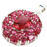 Lovely Citrine Garnet Tsavorite Wedding 925 Silver Pendant