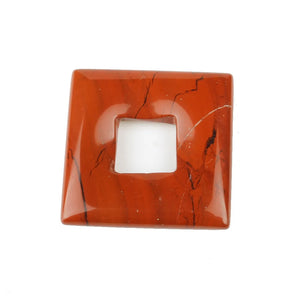 28x5mm Square Shape Semi-precious Stone Pendants - 12 Colors