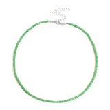 Colorful Seed Bead Choker Necklace Boho Style Adjustable Tiny Beaded Choker