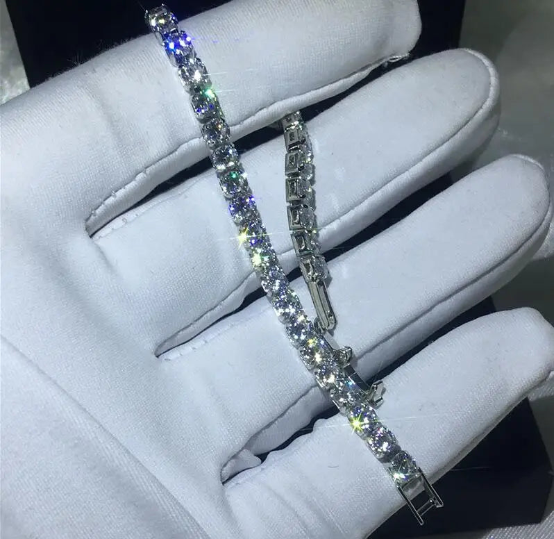 Pave Cz Tennis Bracelet AAAAA Stones Party Wedding Jewelry