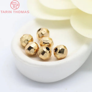 24K Brass Faceted Beads Spacer Beads High Diy Jewelry Accessories
