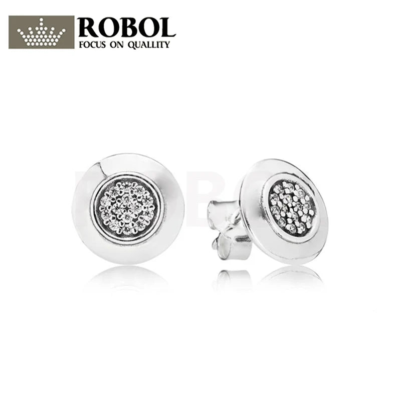 925 Sterling Silver Earrings with Fashionable Charm for Ladies