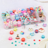 290Pcs Mixed Halloween Christmas Polymer Clay Beads for Jewelry Making