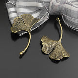 10PCS Ginkgo Leaves Charms Pendants Diy Jewelry Findings Accessories