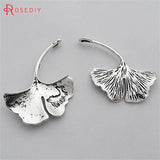 10PCS Ginkgo Leaves Charms Pendants Diy Jewelry Findings Accessories