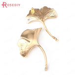10PCS Ginkgo Leaves Charms Pendants Diy Jewelry Findings Accessories