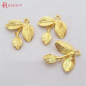 20PCS Zinc Alloy Tree Leaf Charms Pendants Jewelry Findings