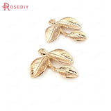 20PCS Zinc Alloy Tree Leaf Charms Pendants Jewelry Findings