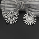 10PCS 30MM Sun Pendants Zinc Alloy Necklace Accessories