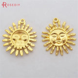 10PCS 30MM Sun Pendants Zinc Alloy Necklace Accessories