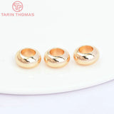 10PCS 10x5MM 24K Brass Bracelet Wheel Spacer Beads