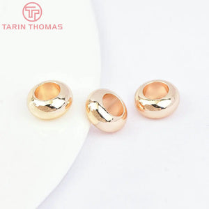 10PCS 10x5MM 24K Brass Bracelet Wheel Spacer Beads