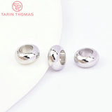 10PCS 10x5MM 24K Brass Bracelet Wheel Spacer Beads
