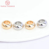 10PCS 10x5MM 24K Brass Bracelet Wheel Spacer Beads