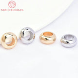 10PCS 10x5MM 24K Brass Bracelet Wheel Spacer Beads