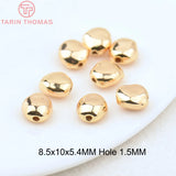 6PCS 7.8x8MM Hole 1.5MM Brass Spacer Beads High Jewelry Making