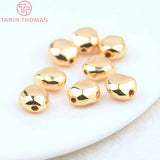 6PCS 7.8x8MM Hole 1.5MM Brass Spacer Beads High Jewelry Making