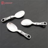 20PCS 41x12MM Antique Silver Big Spoon Charms Pendants