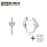 925 Sterling Silver Hearts Hoop Earrings for Women