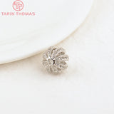 6PCS 12MM 24K Plated Brass Round Spacer Beads for Bracelets