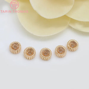 10PCS 6x3MM 24K Brass Spacer Beads High DIY Jewelry Accessories