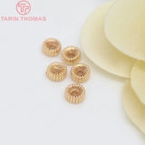 10PCS 6x3MM 24K Brass Spacer Beads High DIY Jewelry Accessories