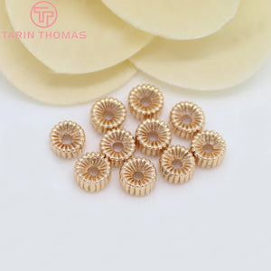 10PCS 6x3MM 24K Brass Spacer Beads High DIY Jewelry Accessories
