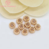 10PCS 6x3MM 24K Brass Spacer Beads High DIY Jewelry Accessories