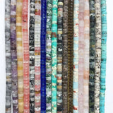 3*6MM Heishi Beads Amethyst Jade Round Chip Loose Spacer for DIY Jewelry