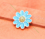 29Mm Beauty Flower Beige Turquoise Leathercraft Case Luggage Bag Belt Hardware