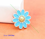 29Mm Beauty Flower Beige Turquoise Leathercraft Case Luggage Bag Belt Hardware