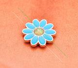 29Mm Beauty Flower Beige Turquoise Leathercraft Case Luggage Bag Belt Hardware