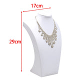 Black&White PU Necklace Display Stand Jewelry Holder Mannequin Bust
