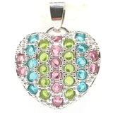 Eye-catching Pink Tourmaline Aquamarine Green Peridot Women Pendant