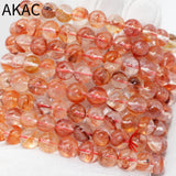 2 Natural Multi-inclusions Crystal Bracelets 8-8.8mm Beads